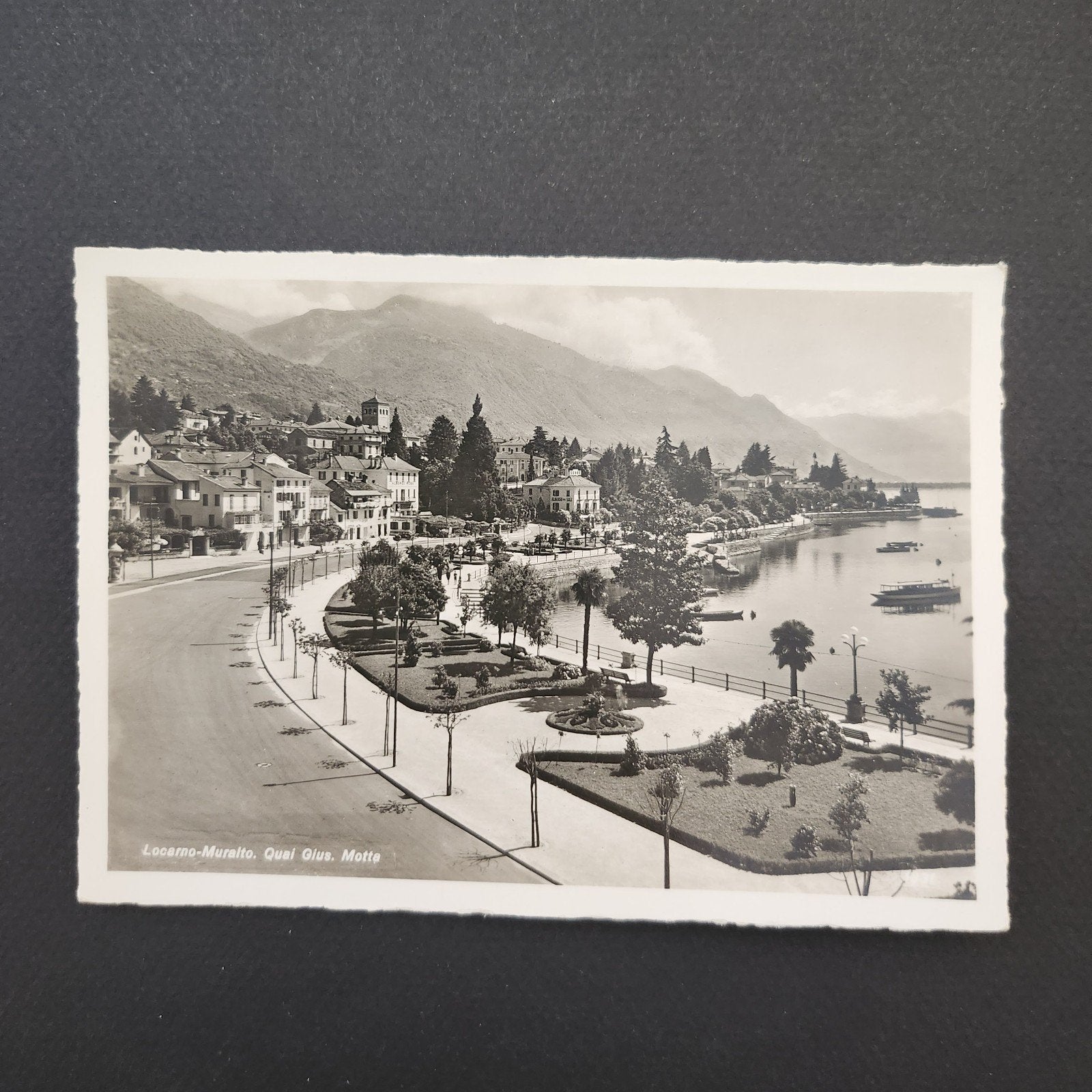 Echte foto Locarno-Muralto, Quai Gius. Motta, Verzenden, 1960 tot 1980, Ongelopen, Italië