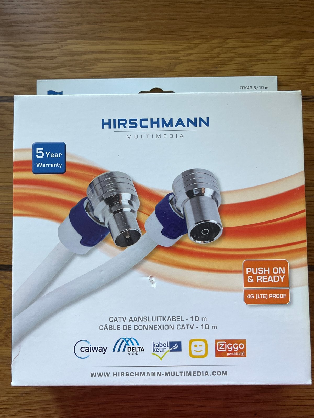Hirschmann CATV Aansluitkabel - 10m, Audio, Tv en Foto, Ophalen of Verzenden, Nieuw, 10 meter of meer, Coaxiale kabel