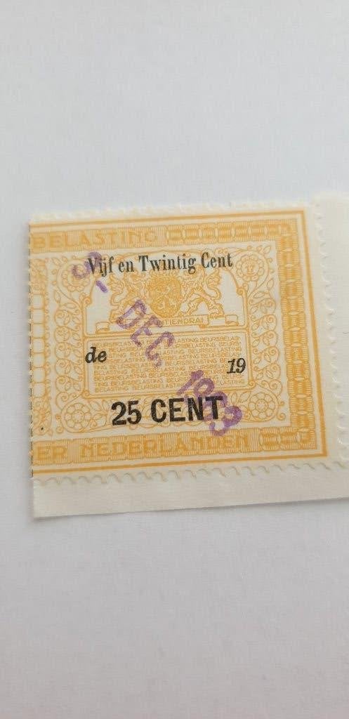 6116 nederland belastingzegel 25 cent, Verzenden