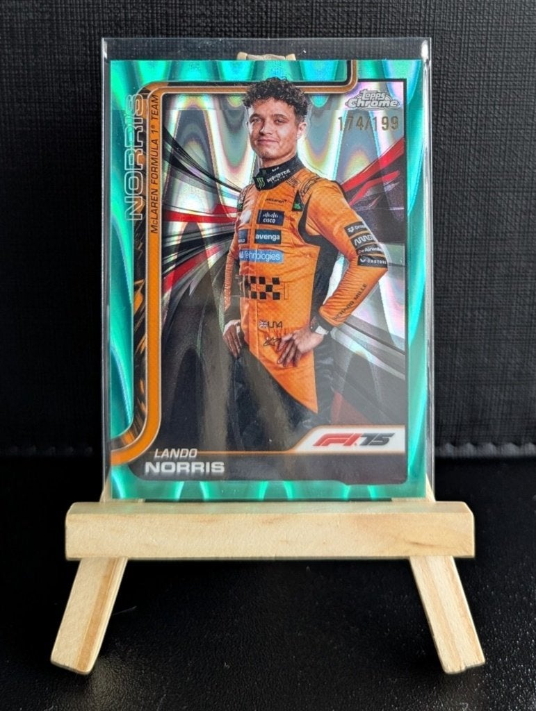 2025 topps Chrome f1 Lando Norris Portrait #5 /199, Ophalen of Verzenden, Zo goed als nieuw, Plaatje