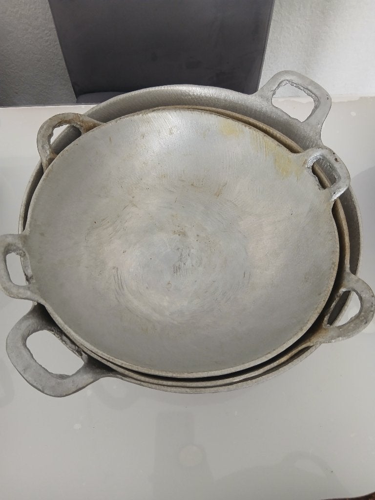 Wokpannen 3 delig Nieuw niet gebruikt, Ophalen, Nieuw, Aluminium, Wok