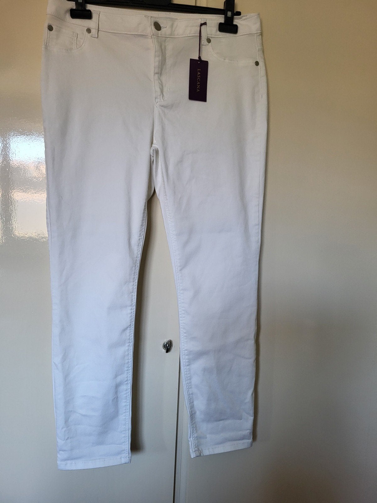 MOOIE NIEUWE WITTE BROEK VAN LASCANA, Lascana, Wit, Maat 42/44 (L), Nieuw