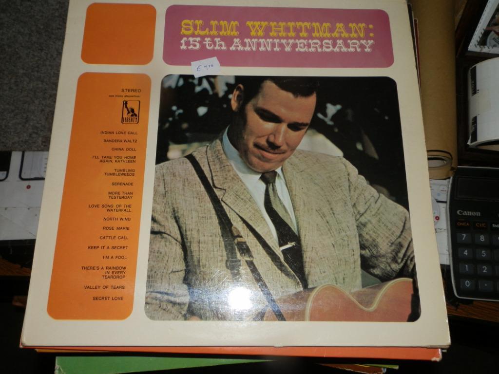 Lp slim whitman 15 th anniversary, Ophalen of Verzenden, Gebruikt, 12 inch