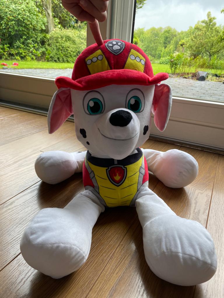 Grote Paw Patrol Marshall knuffel - 65cm, Ophalen, Hond, Zo goed als nieuw, Middelgroot (20 tot 80 cm)