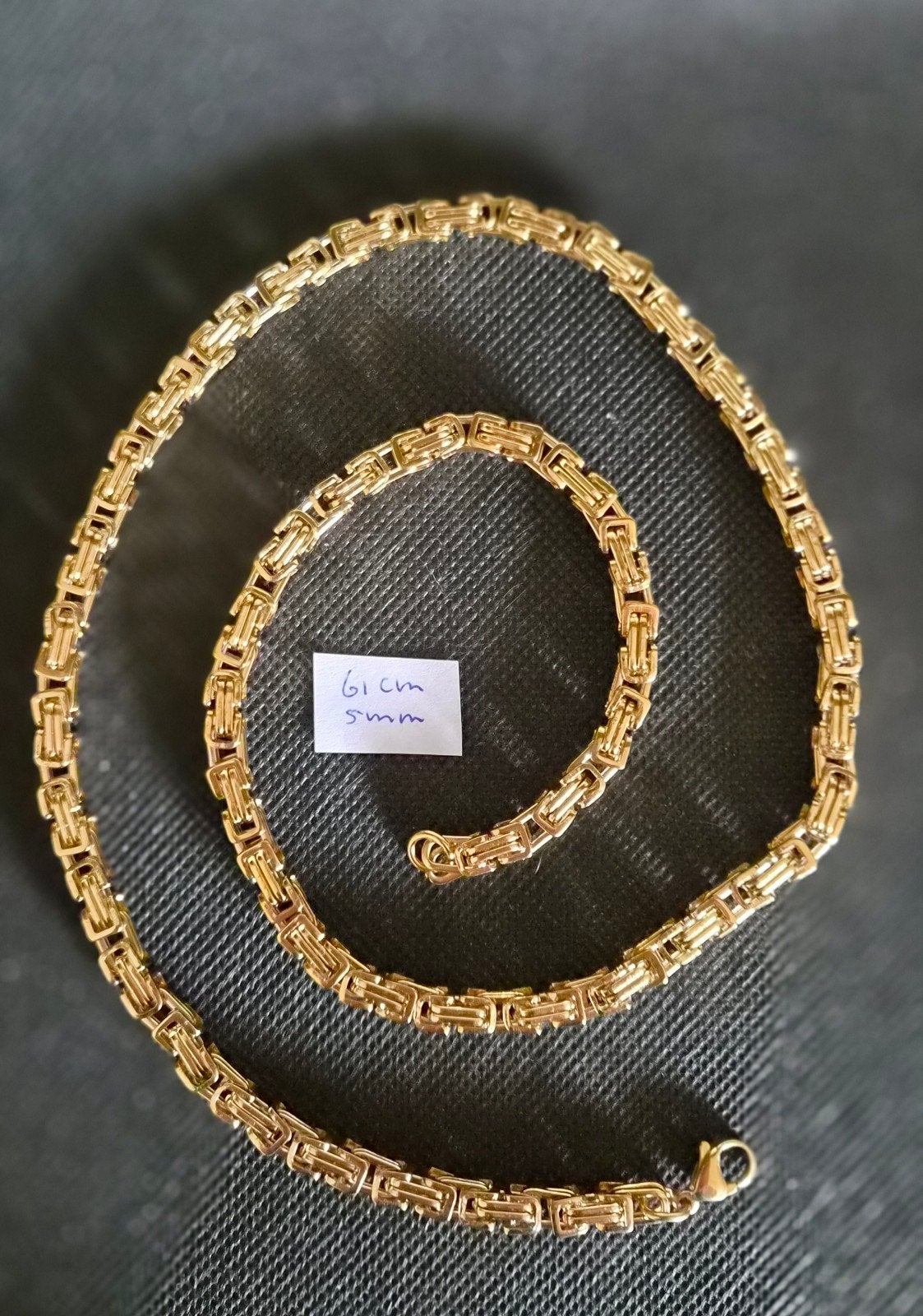 Stijlvolle koningsketting 61cm 5mm, Ophalen of Verzenden, Nieuw, Goud