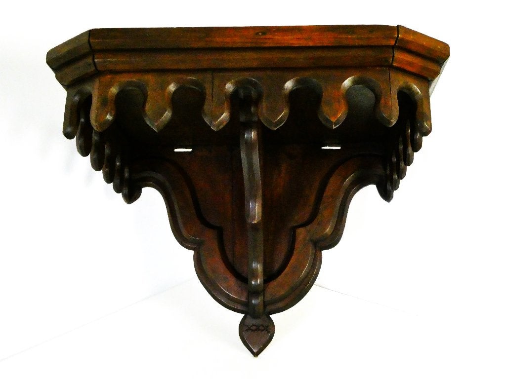 Grote antieke neogotische wandconsole console kerk klooster, Antiek en Kunst, Antiek | Religie, Ophalen of Verzenden