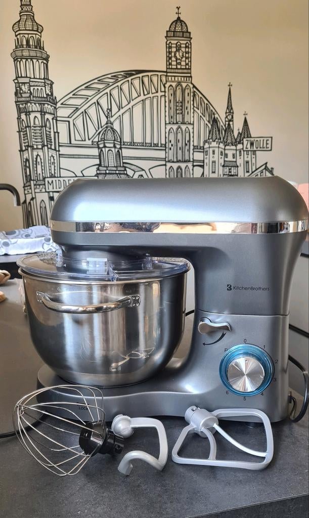 Kitchen Brothers keukenmachine in nieuwstaat, 4 liter of meer, Ophalen, Zo goed als nieuw, 3 snelheden of meer