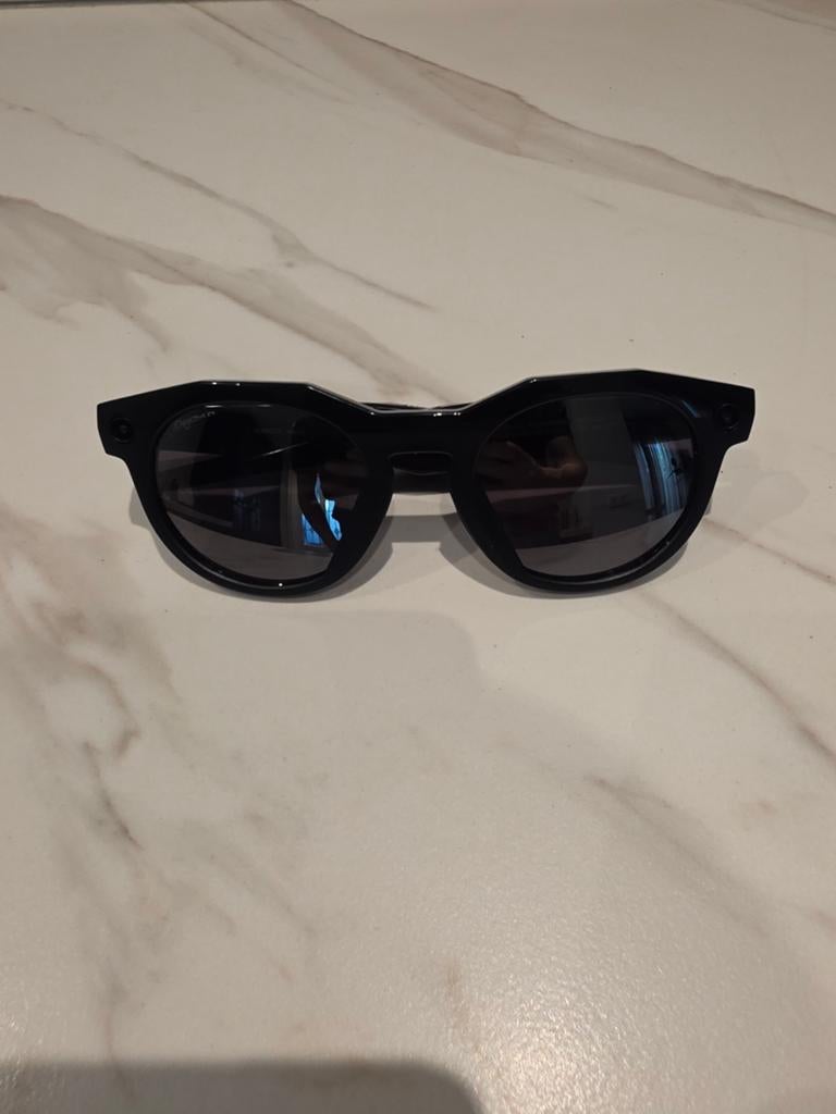 Oakley HSTN Meta AI Smart Glasses Zwart / Polarized, Zonnebril, Zwart, Ophalen of Verzenden, Zo goed als nieuw