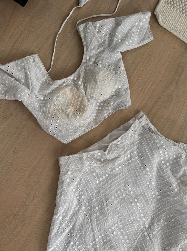 Lehenga met spiegels, Ophalen of Verzenden, Zo goed als nieuw, Maat 34 (XS) of kleiner, Carnaval