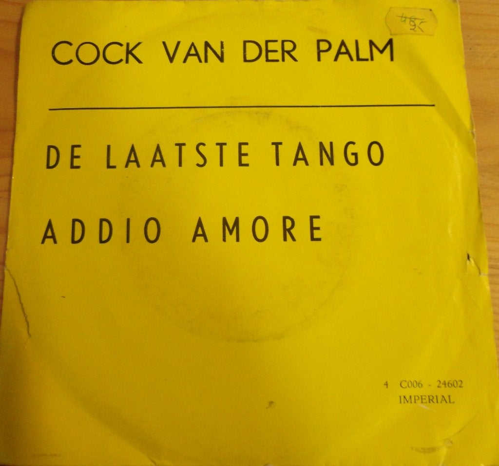 Cock van der Palm > De laatste tango, Ophalen of Verzenden, Gebruikt, 7 inch, Nederlandstalig
