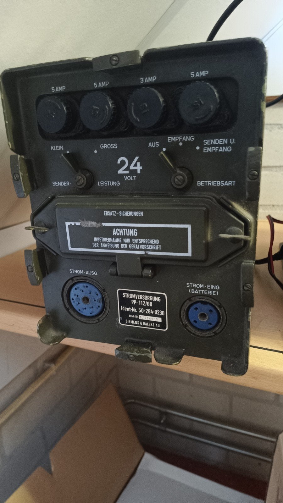 Siemens & Halske PP-112/GR Voeding voor Leger Radio, Telecommunicatie, Zenders en Ontvangers, Ophalen, Gebruikt