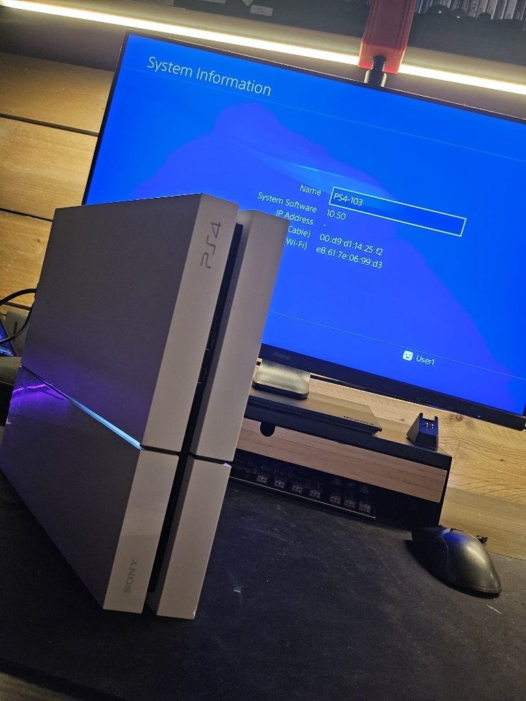 Sony PlayStation 4 Fat 500GB in het wit, FIRMWARE 10.50, Spelcomputers en Games, Ophalen of Verzenden, Zonder controller, Original