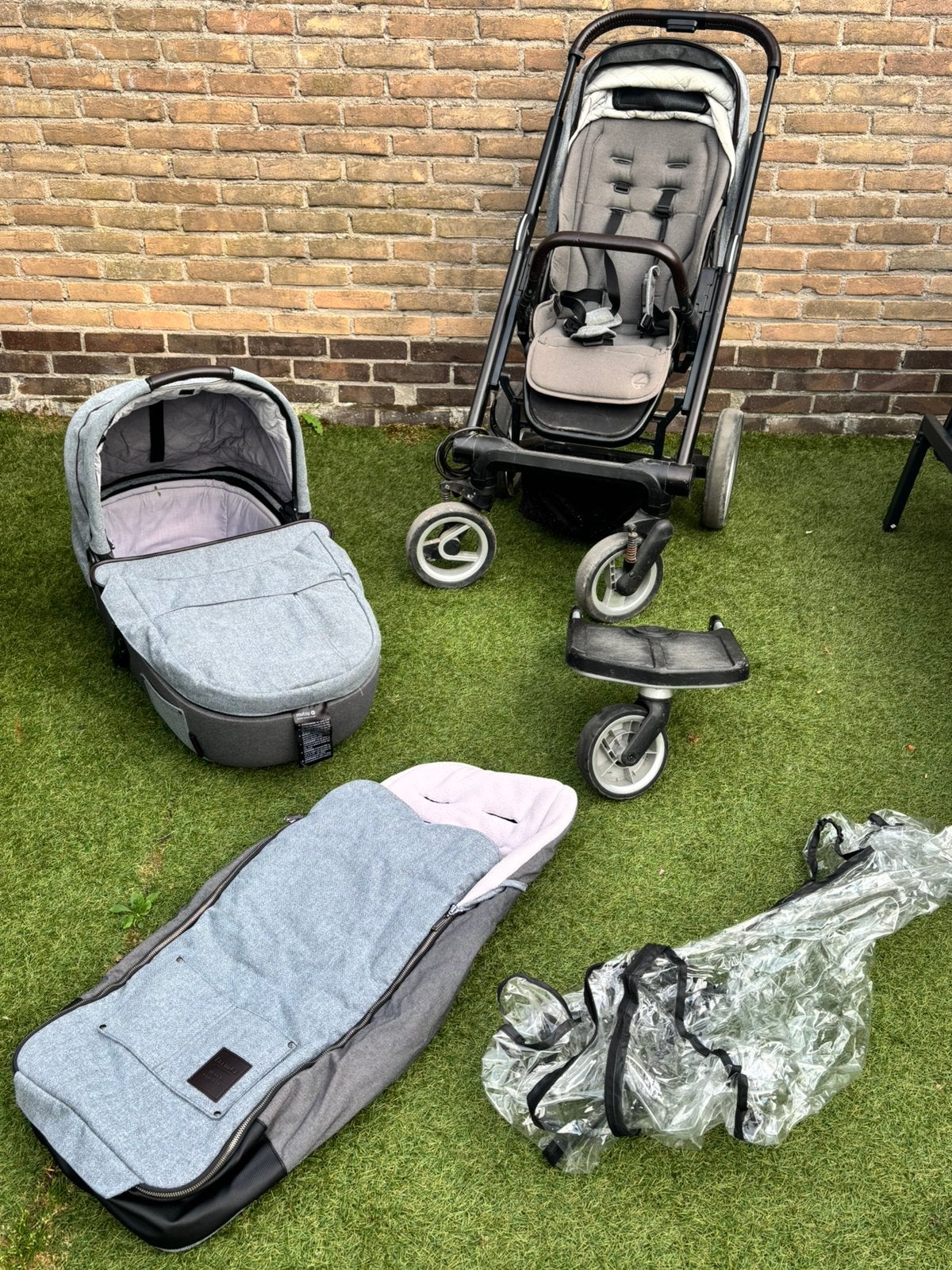 Mutsy I-Go Farmer kinderwagen blauw/grijs, Ophalen, Gebruikt, Mutsy