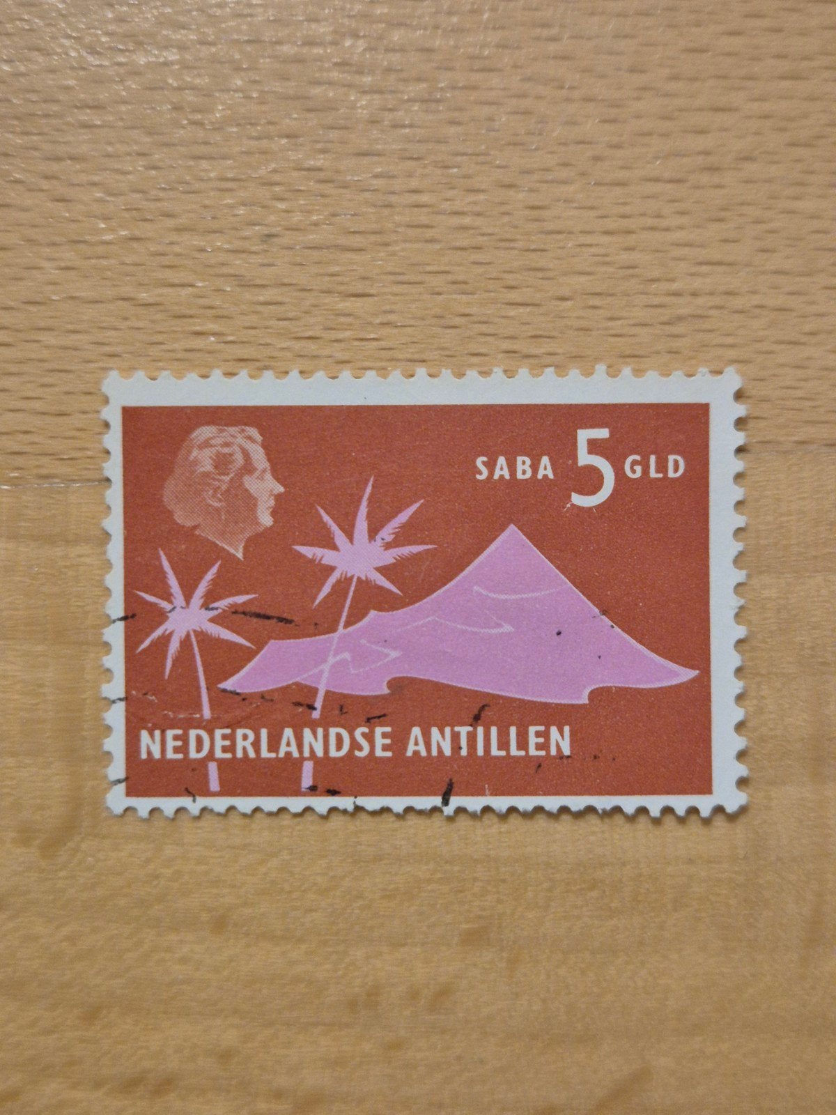 Nederlandse Antillen 1958 Saba, Ophalen of Verzenden, Gestempeld