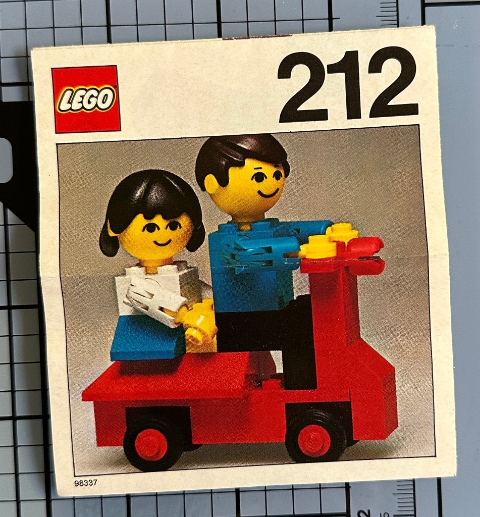 Vintage Lego set 212: De Scooter uit 1976 - Compleet!, Gebruikt, Overige thema's, Lego, Compleet