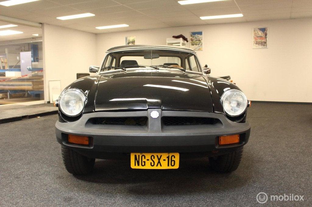 MG B Tourer, Auto's, Oldtimers, Zwart, Cabriolet, Zwart, Leder