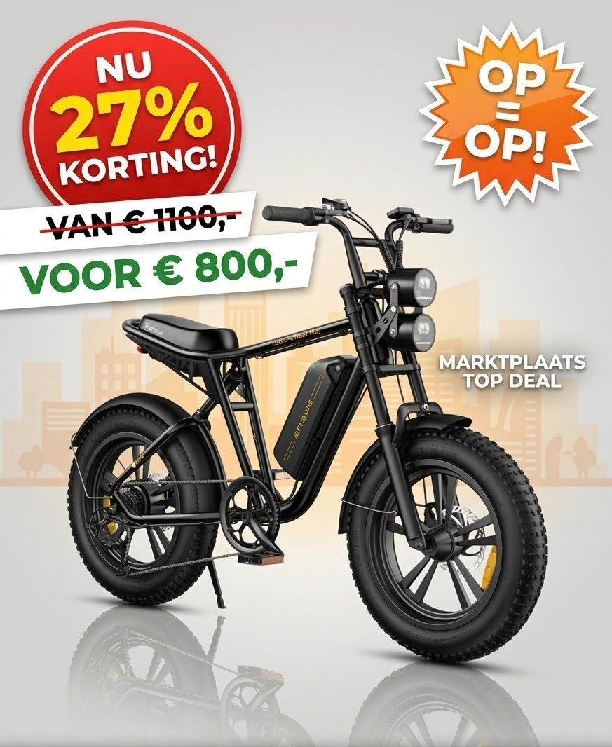 NIEUW & ONGEGEBRUIKT – Engwe M20 Black Edition | 0 KM, Nieuw, 59 cm of meer, 50 km per accu of meer, Ophalen