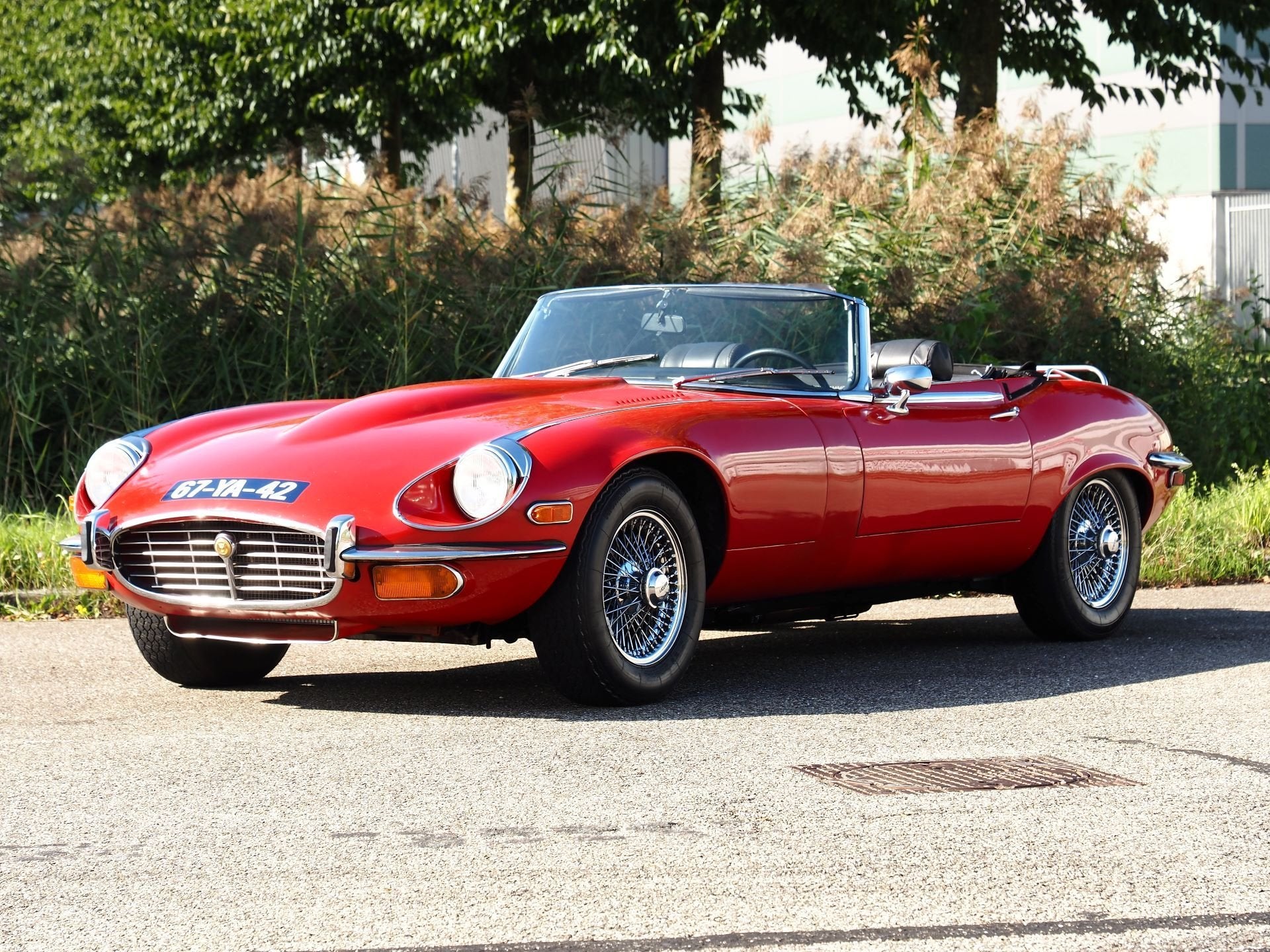 Jaguar E-Type, Zwart, Cabriolet, Bedrijf, E-Type