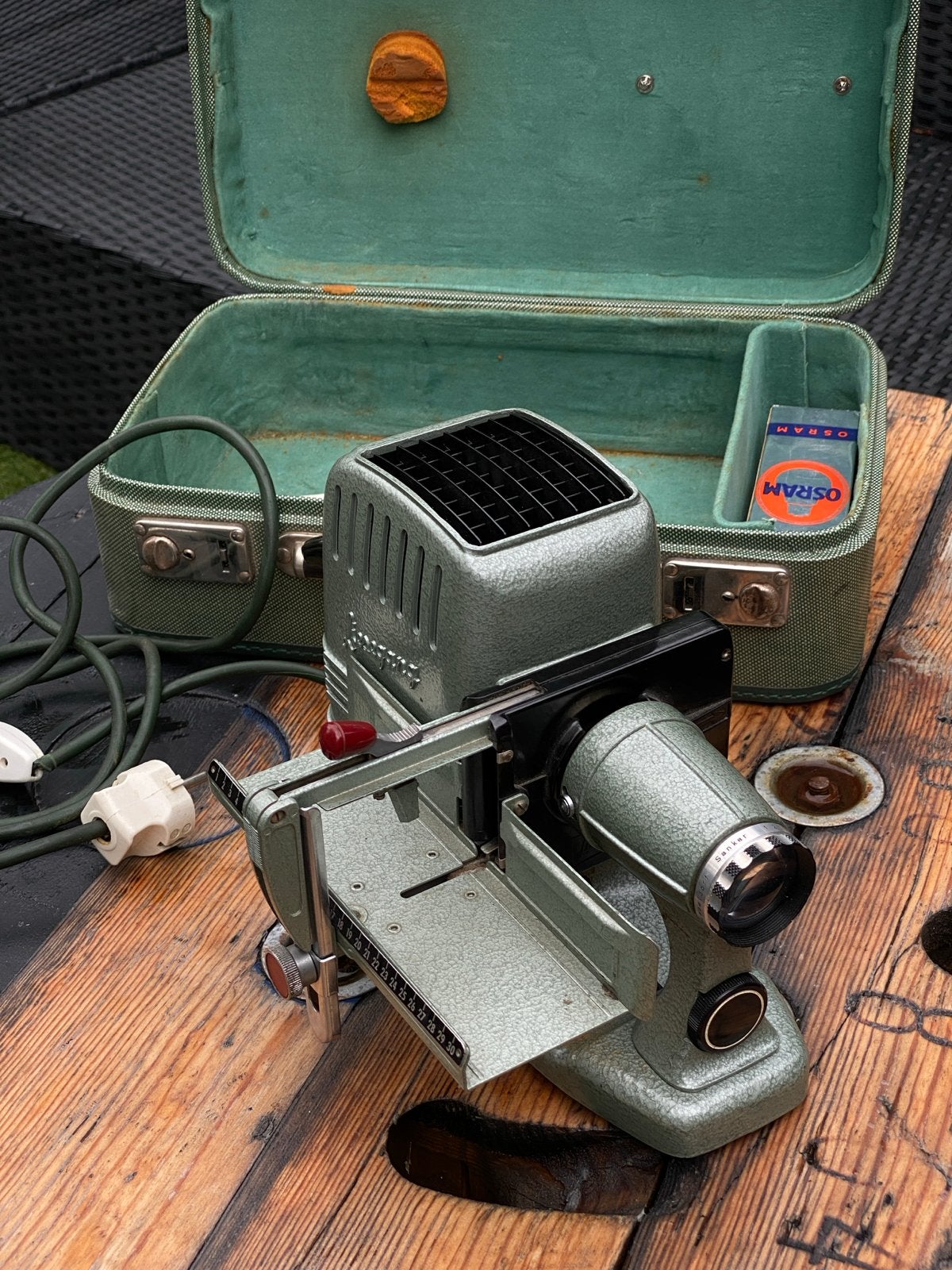 Vintage Liesegang Fantax V Diaprojector met Koffer, Ophalen, Gebruikt