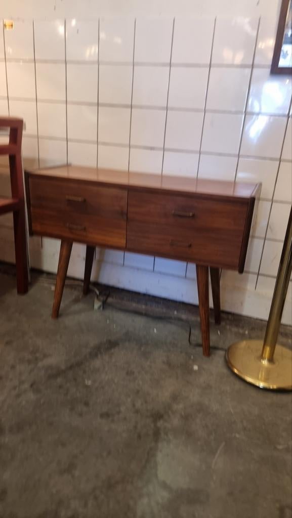 Vintage dressoir simpla lux jaren 60 teak, Gebruikt, ,, Ophalen of Verzenden, ,
