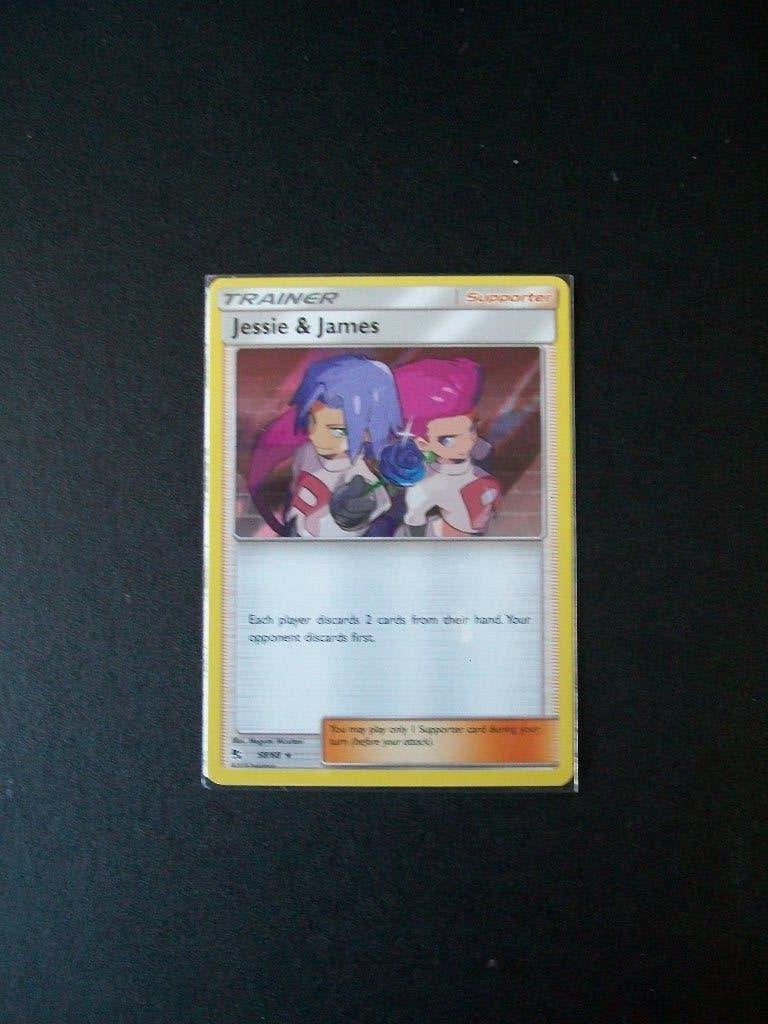 3025. Nieuwe Pokemon kaart HOLO RARE JESSIE & JAMES (58/68), Verzenden, Nieuw, Losse kaart, Foil