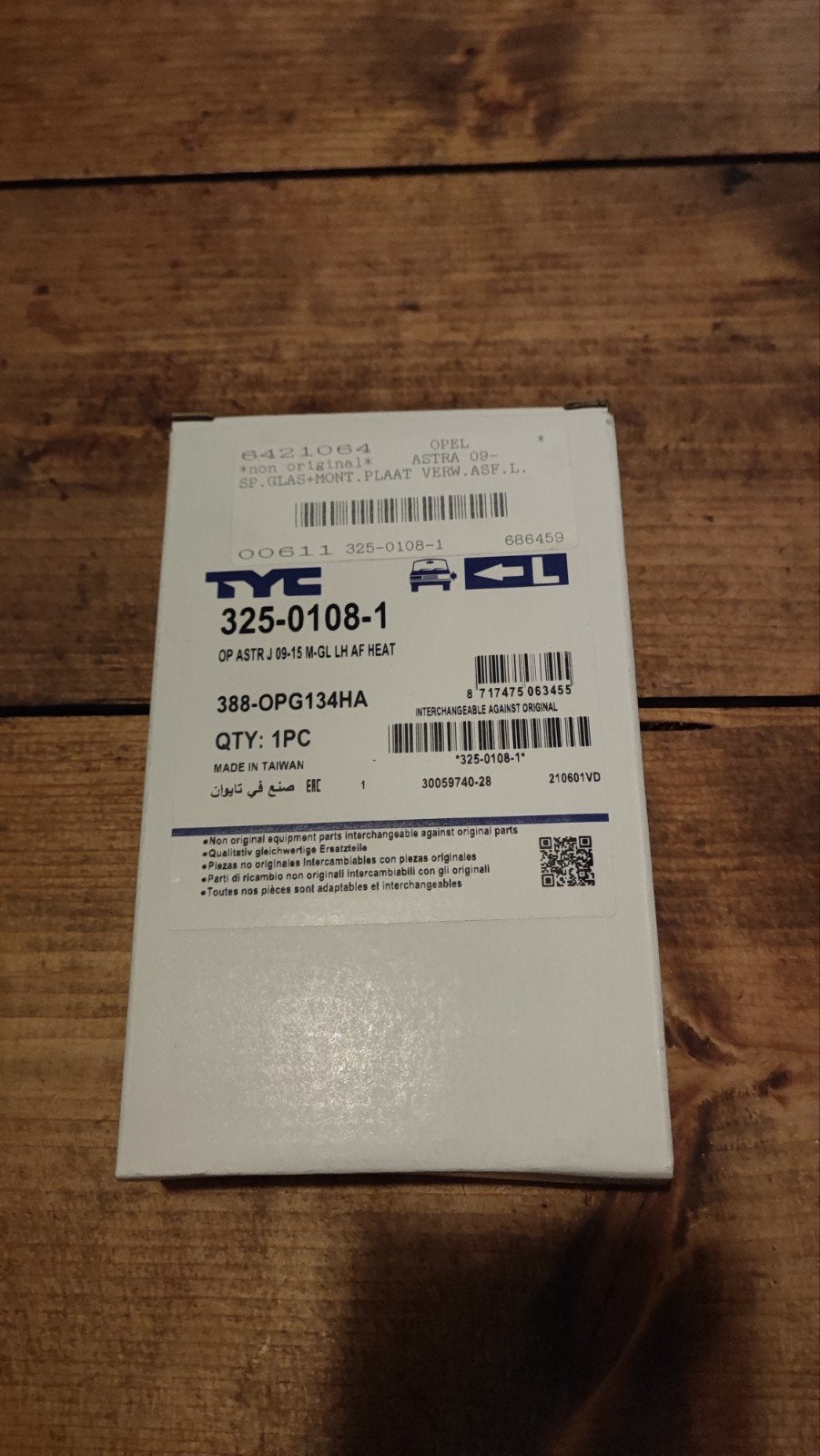 Buitenspiegelglas links Opel Astra J 2009-2015 verwarmd, Ophalen of Verzenden, Nieuw, Opel