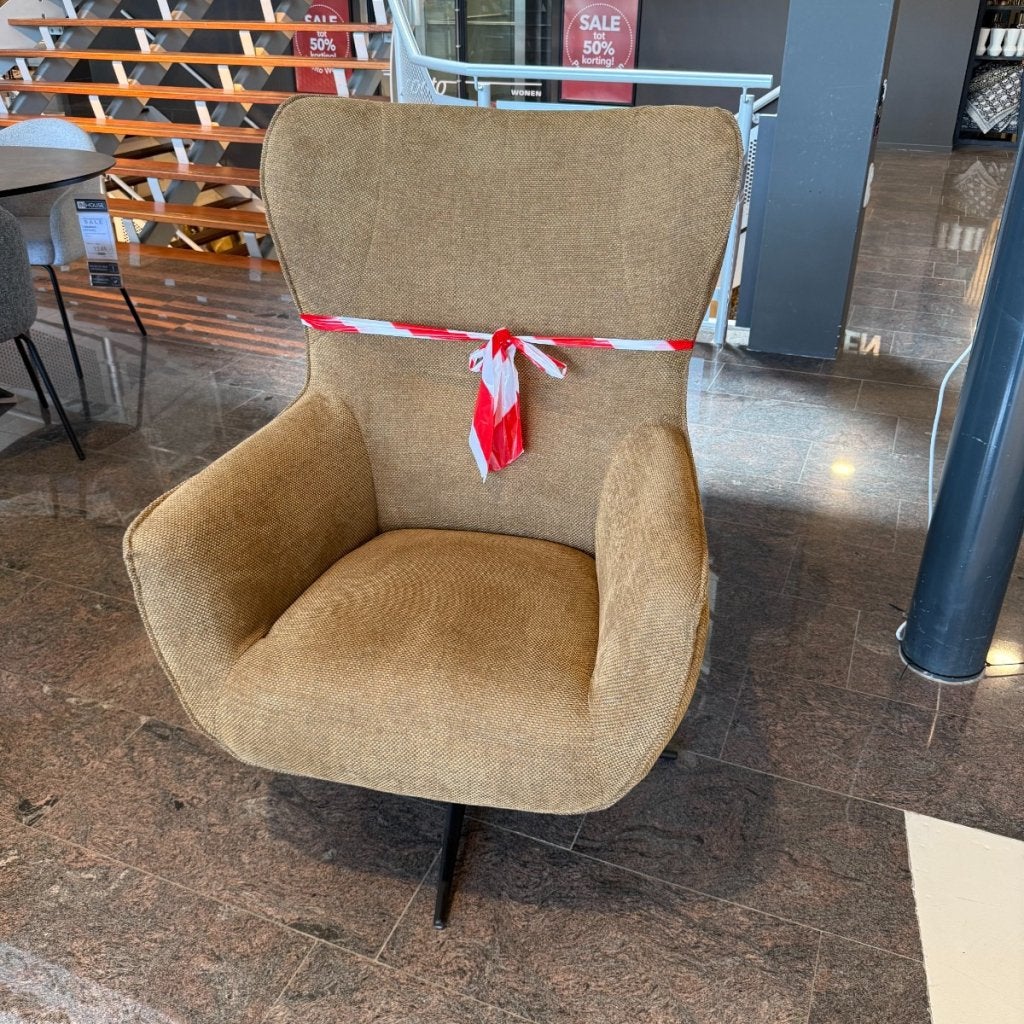 Plentia Draaifauteuil  - Stof Tokio Mustard - IN.HOUSE, Huis en Inrichting, Fauteuils, Niet ingevuld, Niet ingevuld, Niet ingevuld