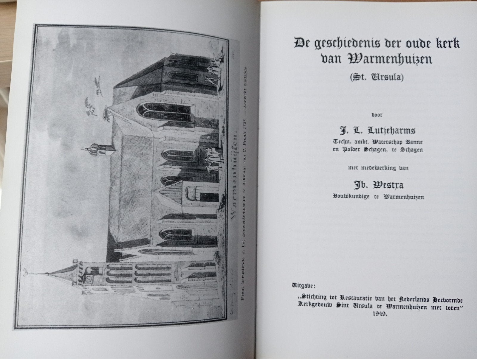De Oude Kerk te Warmenhuizen - Geschiedenis, Ophalen of Verzenden, 20e eeuw of later, Gelezen, J.L. Lutjeharms, J.B. Westra