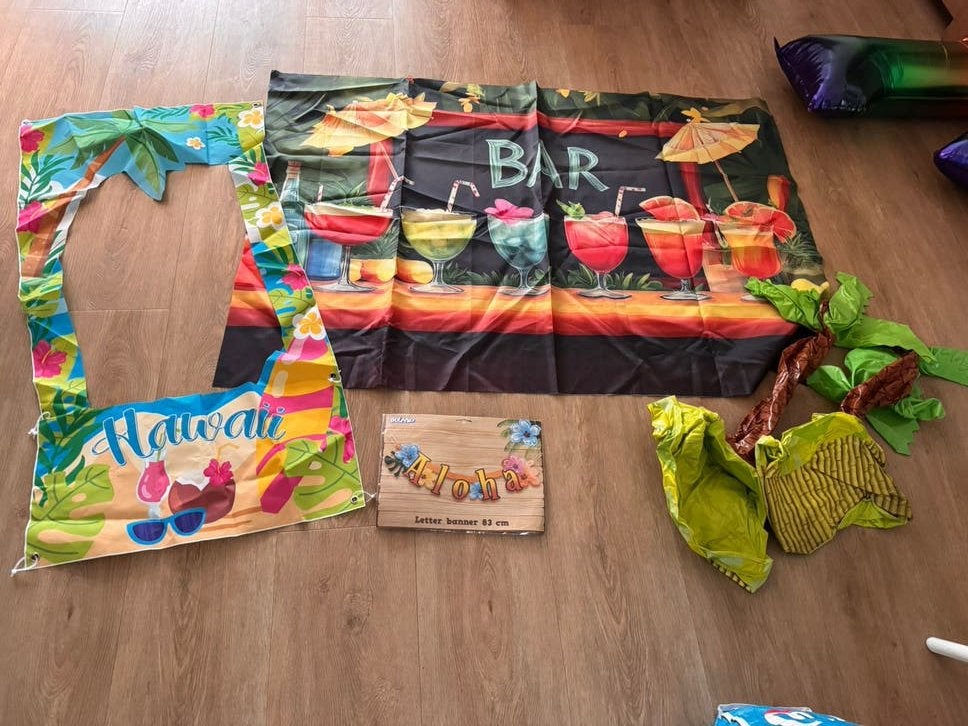 Versiering hawaii / tropical, Ophalen of Verzenden, Versiering, Verjaardag