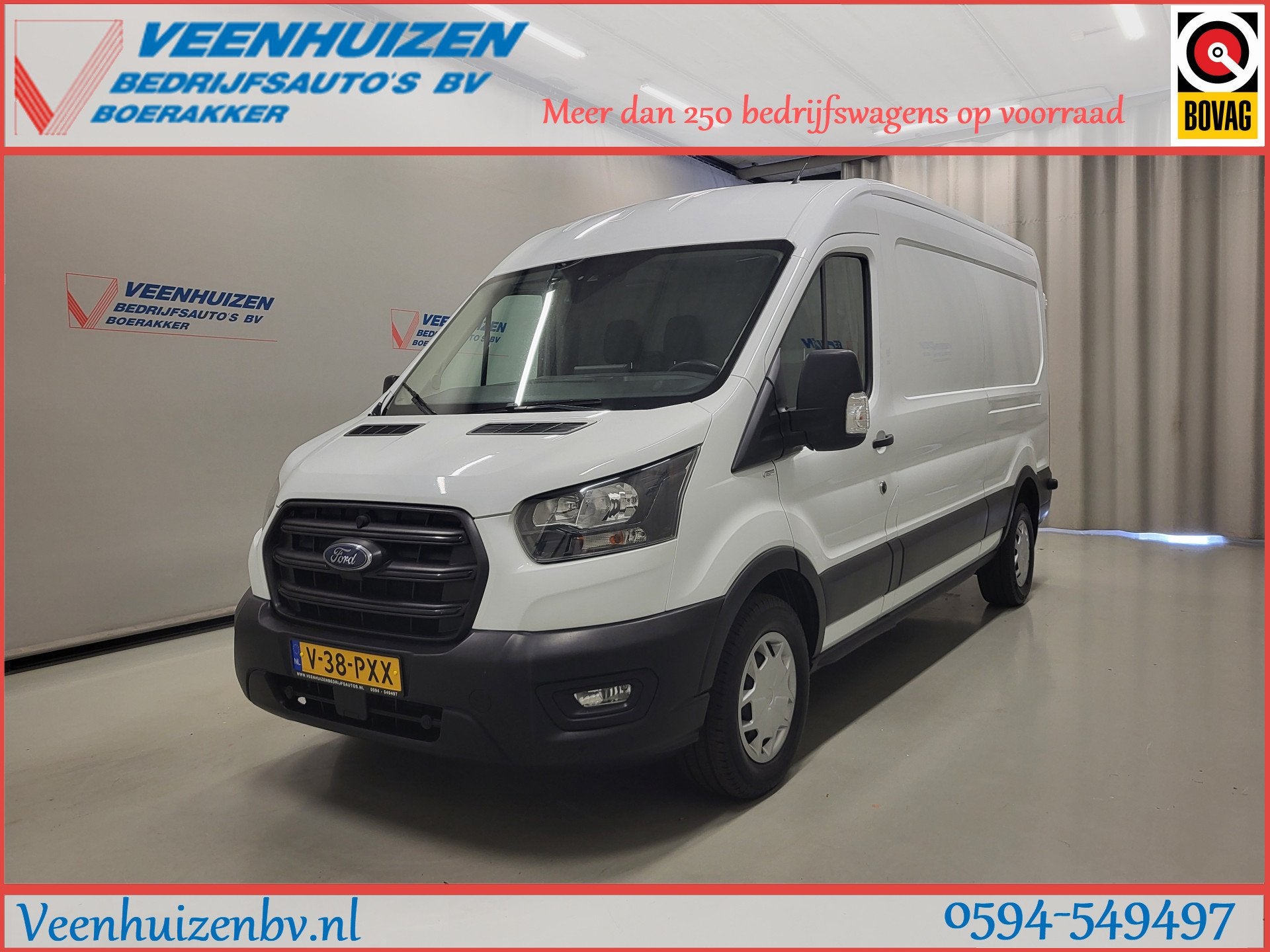 Ford Transit 2.0TDCI 130pk L3/H2 Euro 6! (bj 2023), Voorwielaandrijving, Euro 6, 4 cilinders, Wit