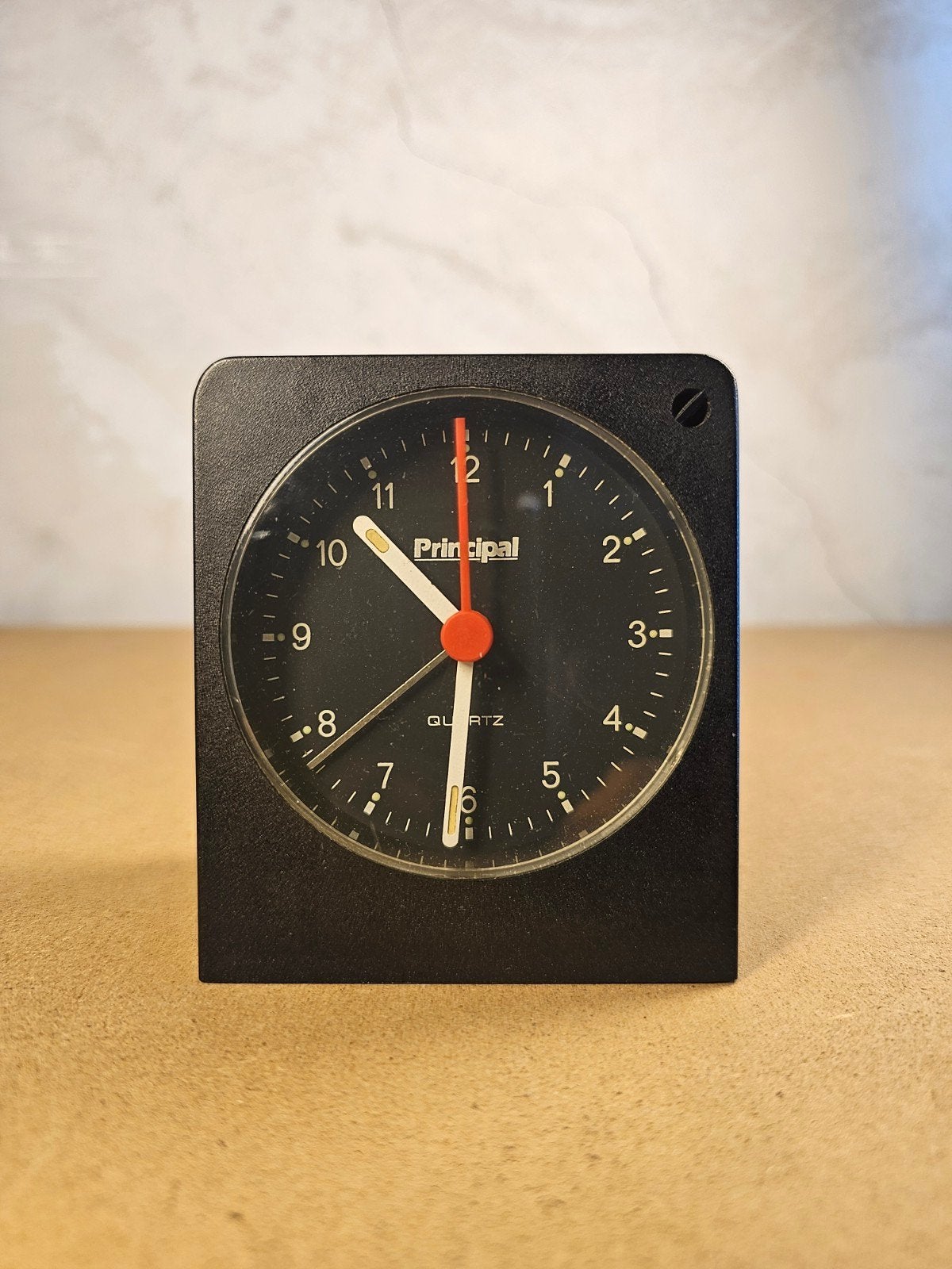 Principal Quartz Wekker - Zwart, in werkende staat, Witgoed en Apparatuur, Ophalen of Verzenden