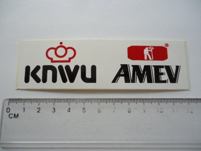 sticker oud KNWU Amev fietsen racefiets wielrennen retro, Verzenden, Zo goed als nieuw, Bedrijf of Vereniging
