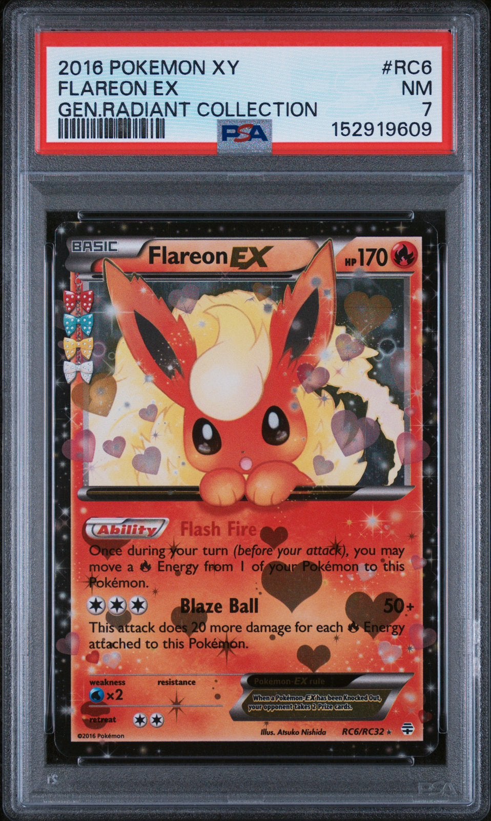 Flareon EX RC6 - Generations - PSA New Cert, Ophalen of Verzenden, Nieuw, Losse kaart, Foil