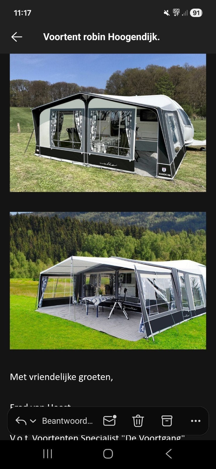 Walker voortent met luifel - Zo goed als nieuw maat 14, Ophalen of Verzenden, Zo goed als nieuw, Walker Campingstyle