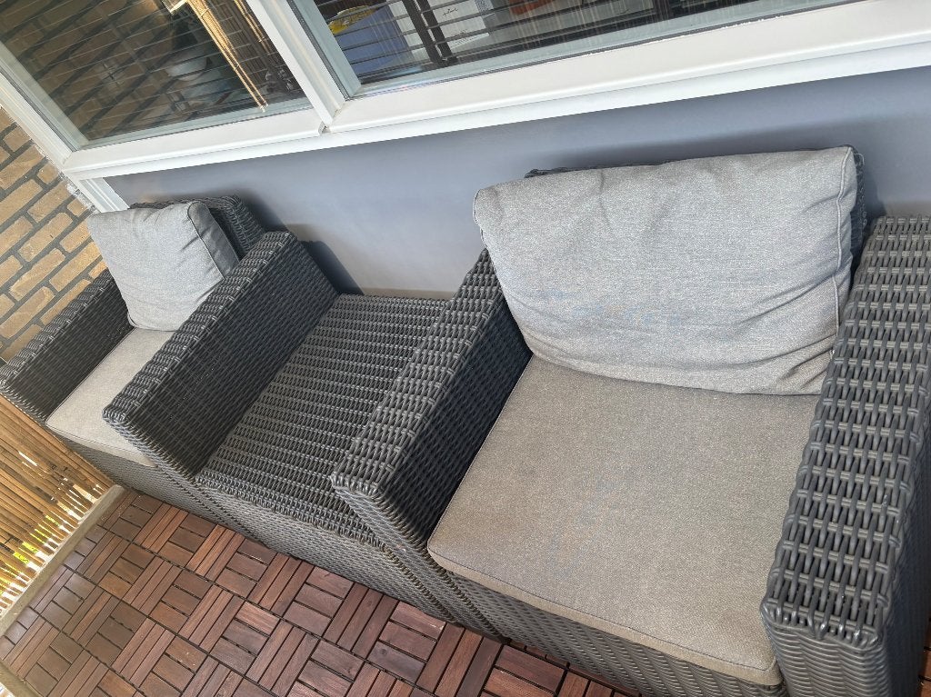 ALLIBERT Tuinset, Bijzettafel, Zo goed als nieuw, Loungeset, Wicker