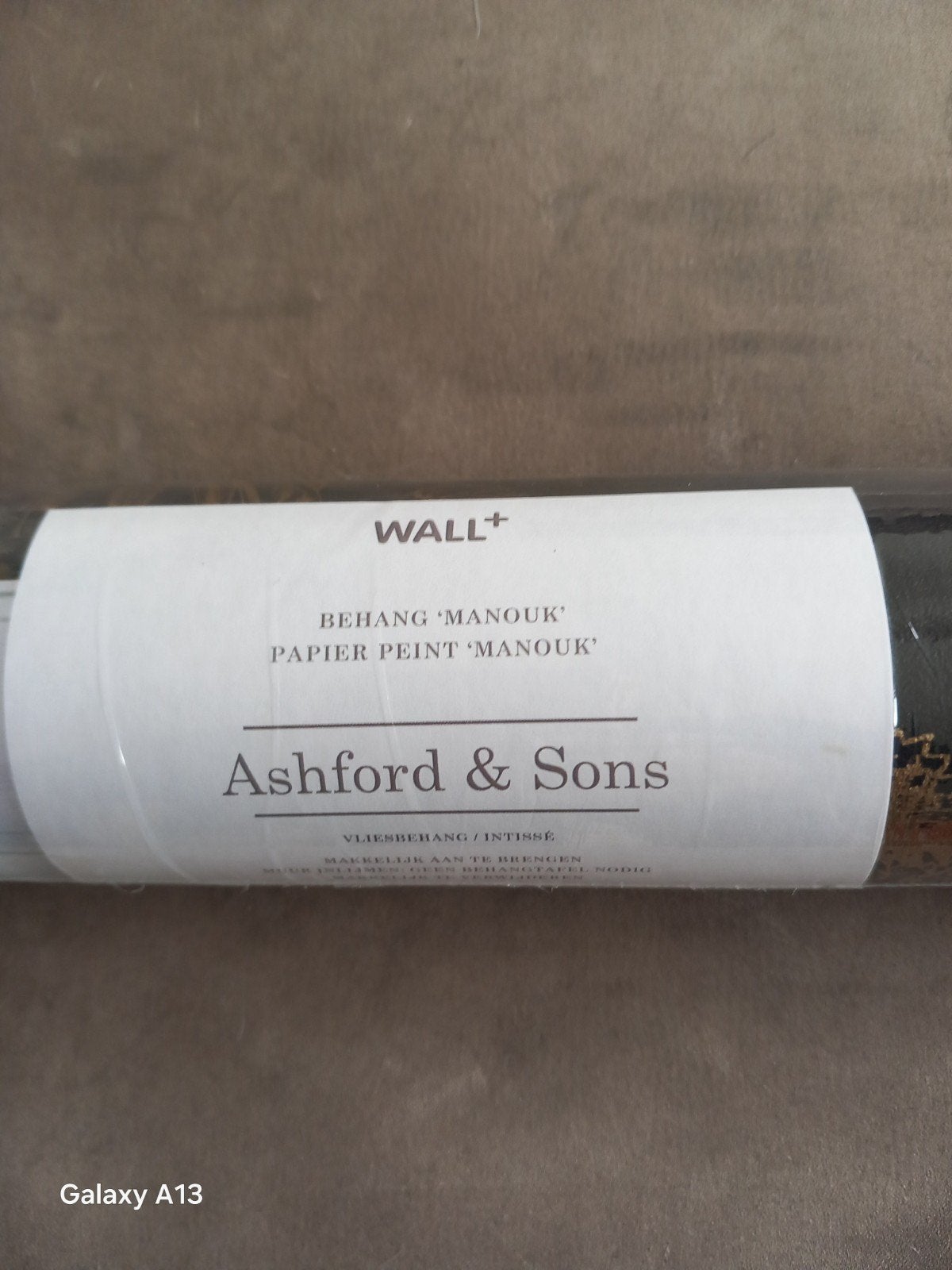 Rol behang Ashford & Sons 'Manouk' - reserve of tekort, Bladeren, Overige merken, Ophalen of Verzenden, Zwart