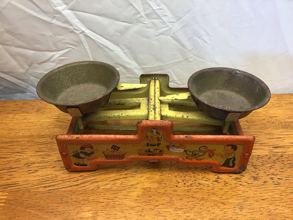 Vintage  Speelgoed Weegschaal, Antiek en Kunst, Antiek | Speelgoed, Ophalen of Verzenden