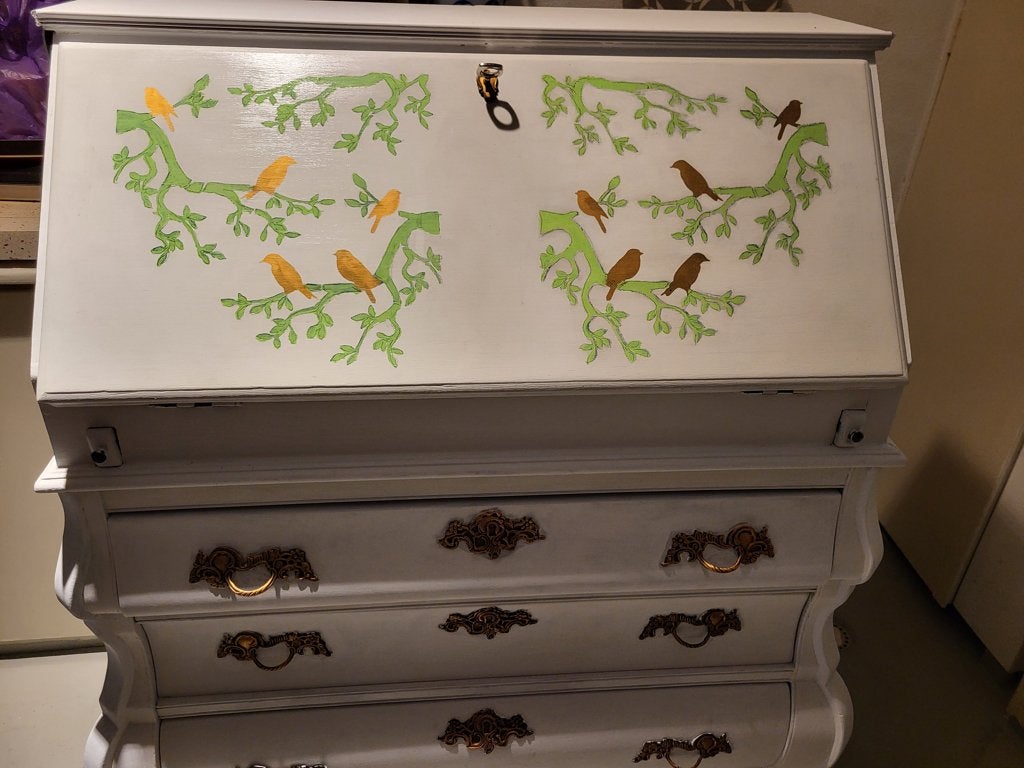 buikkast met klep /secretaire, Ophalen, Gebruikt, 100 tot 150 cm, 50 tot 100 cm