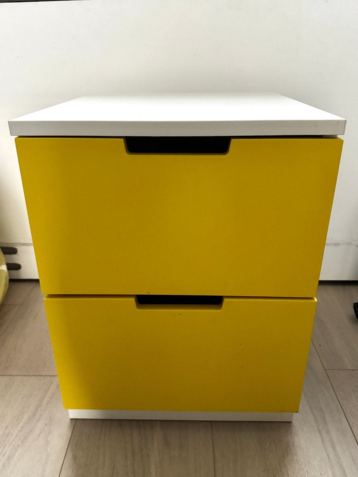 Nordli ikea ladenkast wit geel 2 lades, Ophalen, Gebruikt, Minder dan 45 cm, Minder dan 55 cm