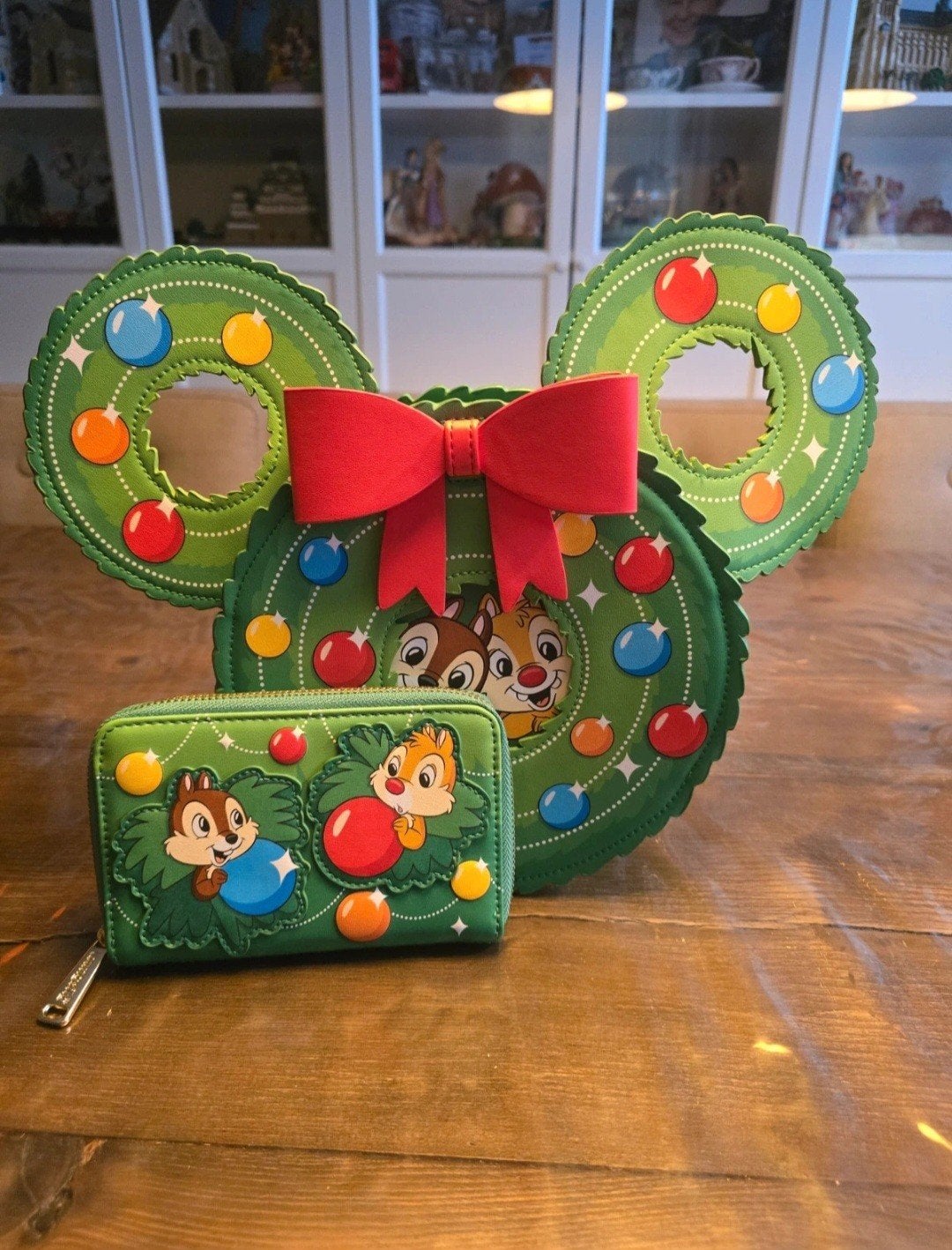 Knabbel & Babbel Loungefly Kerst Tas & Portemonnee Set, Ophalen of Verzenden, Nieuw, Groen, Overige typen