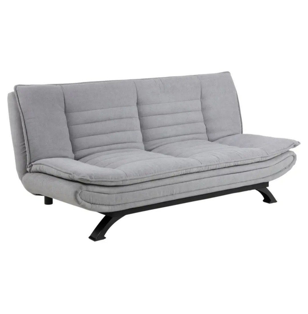 Comfortabele grijze slaapbank - Ideaal voor kleine ruimtes, Ophalen, Tweepersoons, Zo goed als nieuw, 180 cm