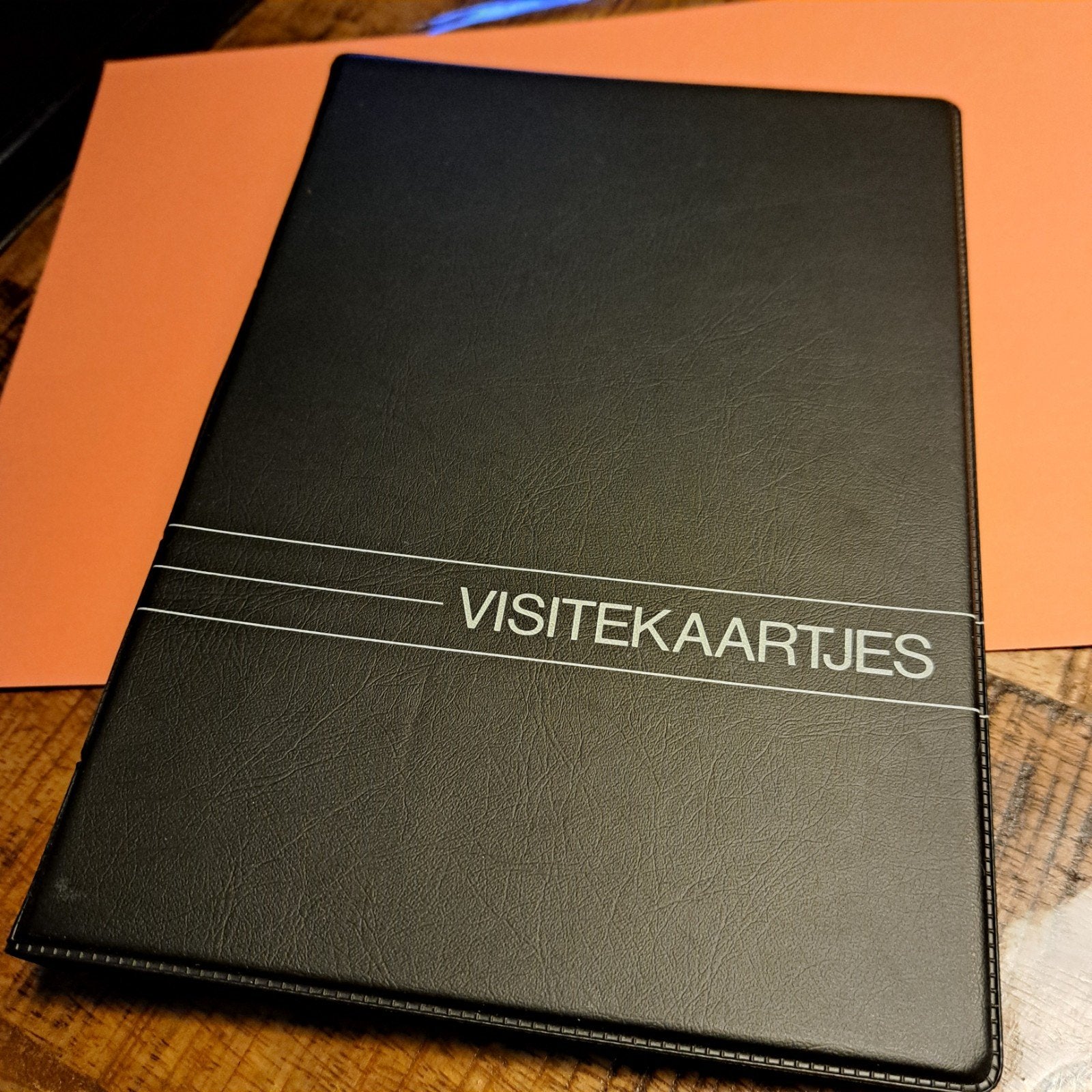 Visitekaartjesmap - Zwart, Ringband, Ophalen of Verzenden, Nederland