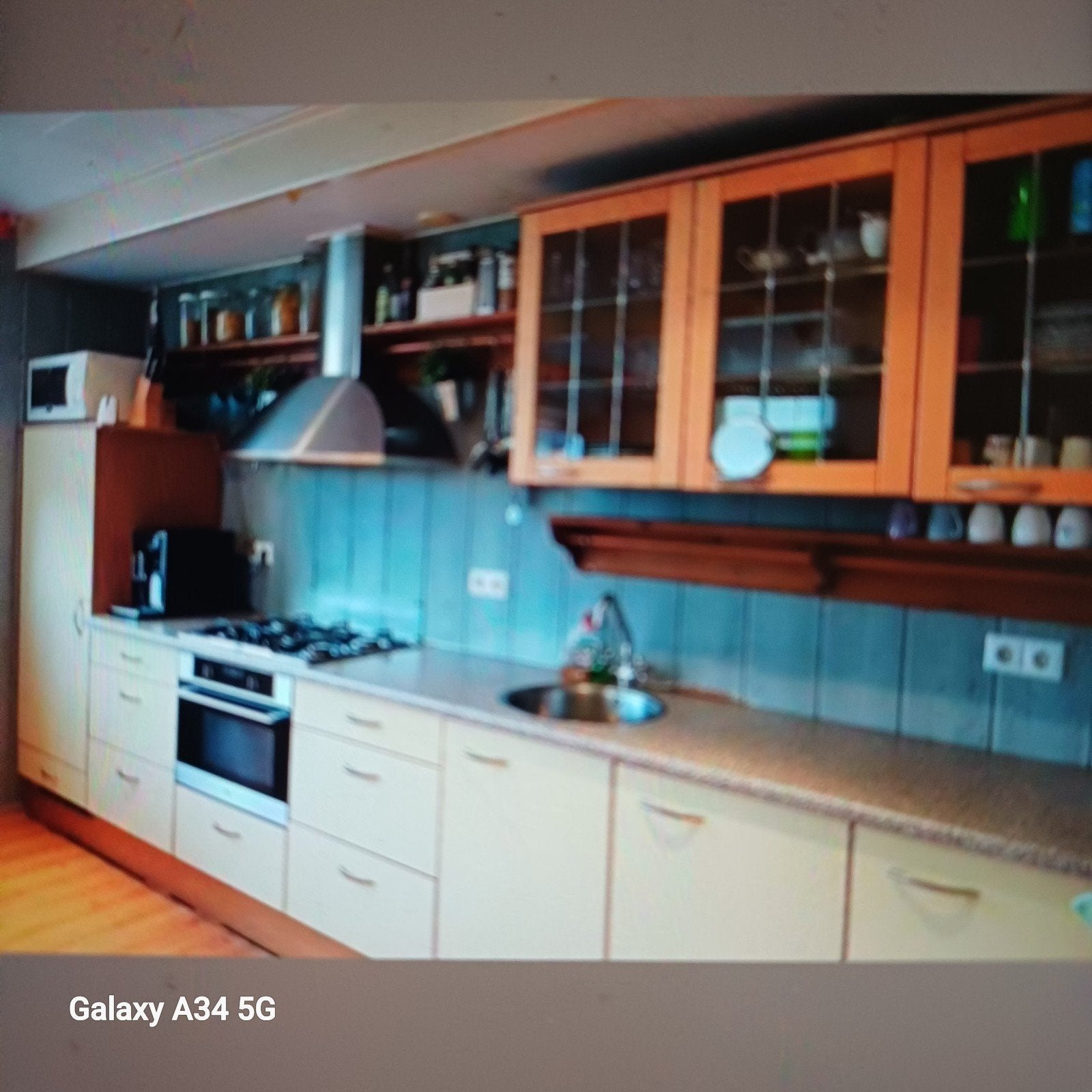 prachtige complete keuken., Huis en Inrichting, Keuken | Complete keukens, Ophalen, Bruin, Overige typen, Zo goed als nieuw