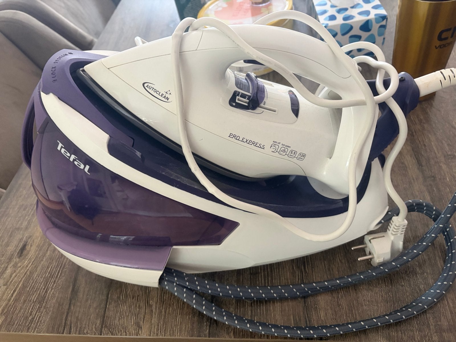 Tefal Pro Express Stoomgenerator Strijkijzer, Ophalen of Verzenden, Gebruikt, Strijkijzer met snoer