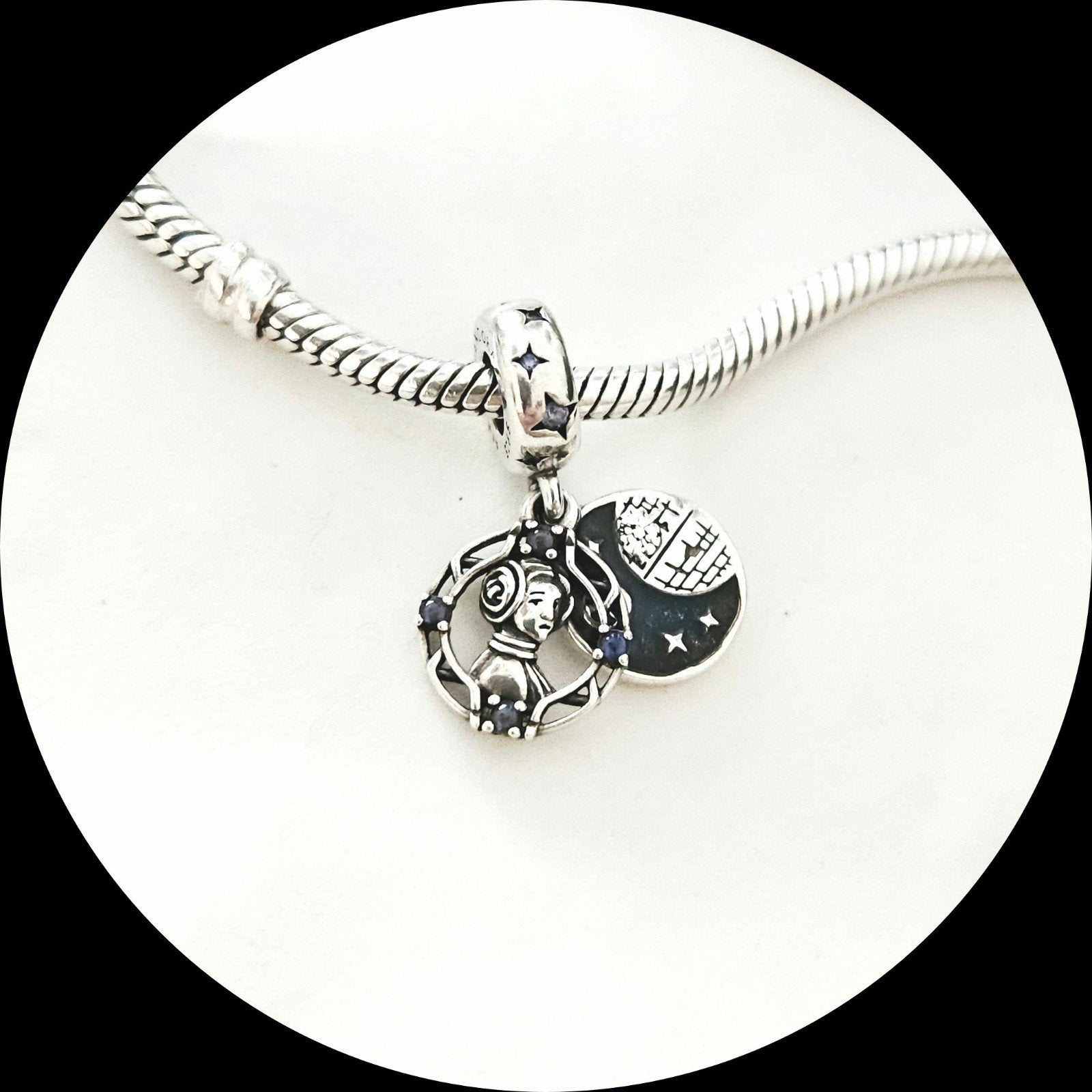 Pandora Star Wars Princess Leia 799251C01 / blauw zirkonia, Pandora, Ophalen of Verzenden, Zo goed als nieuw, 1 bedel