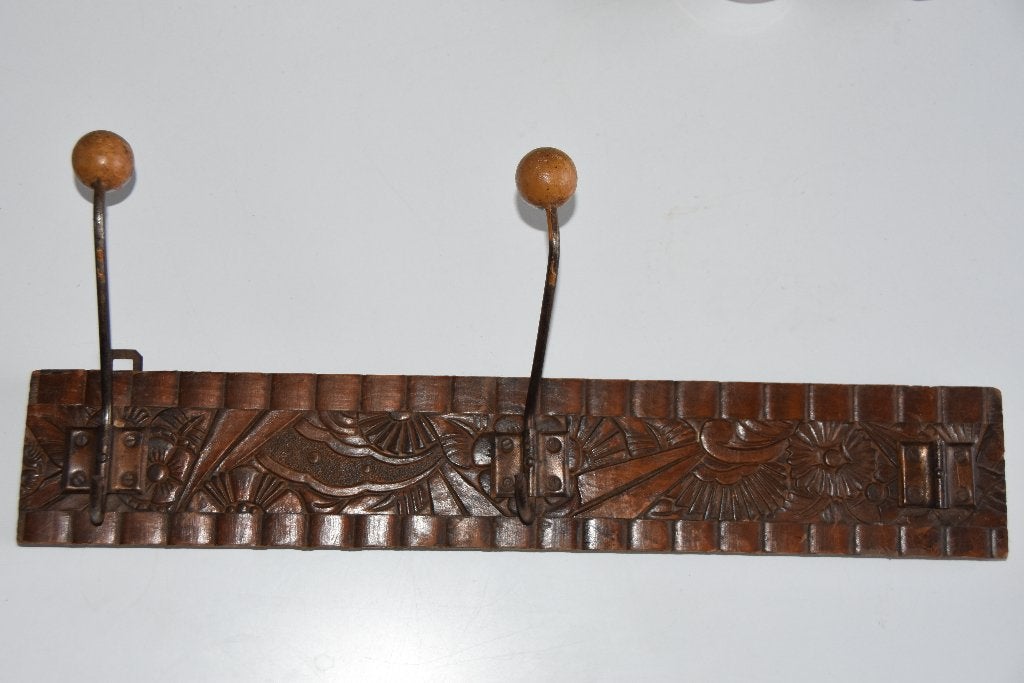 Brocante houten wand kapstok wandkapstok, Verzenden