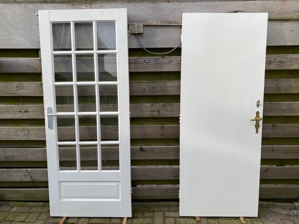 binnendeuren + deurkrik, Doe-het-zelf en Verbouw, Deuren en Horren, Ophalen, Gebruikt, Binnendeur, 200 tot 215 cm