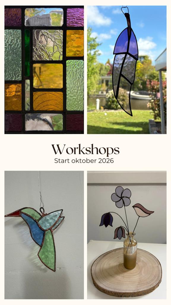 Workshop Glas in lood of Tiffany techniek, Ophalen
