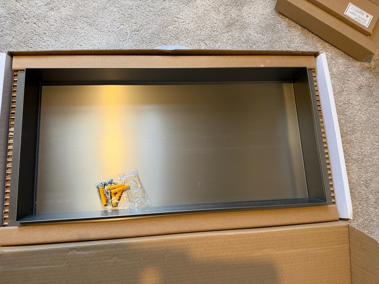 Nieuw! Gun Metal RVS Inbouwnis 30x60x7cm met LED verlichting, Ophalen of Verzenden, Nieuw, Rvs, Overige typen