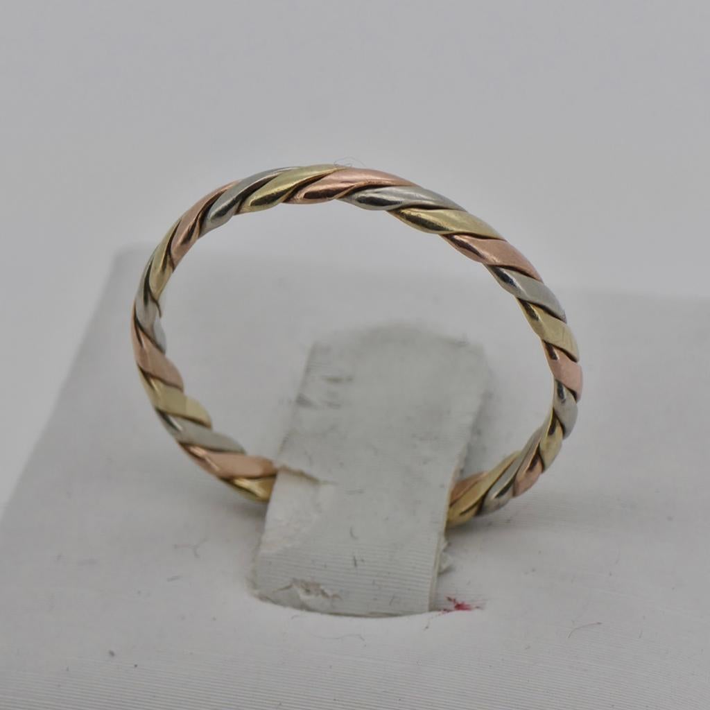Gouden Tricolor Ring 14k (585) - Maat 18 - 1.53g, 18 tot 19, Ophalen of Verzenden, Zo goed als nieuw, Dame of Heer